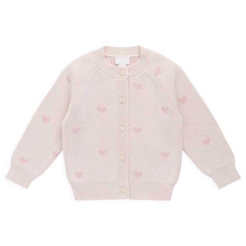 Jamie Kay Kate Cardigan Kate Heart Jacquard 0-2Y